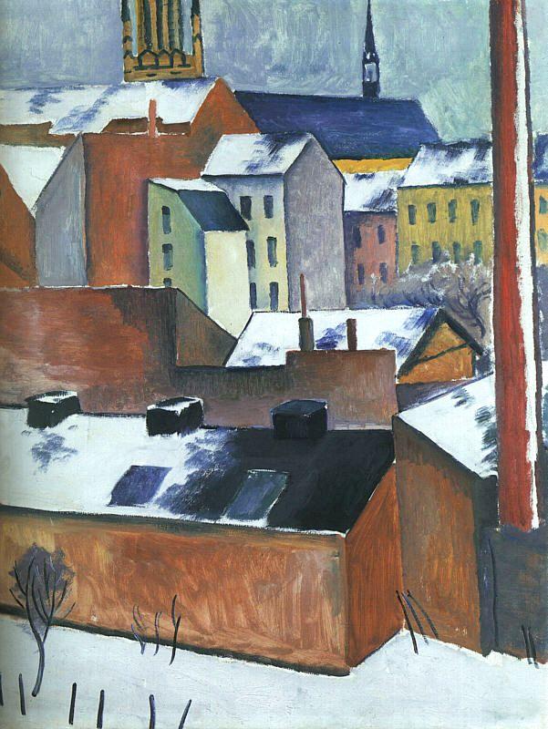 August Macke St.Mary's in the Snow oil painting picture